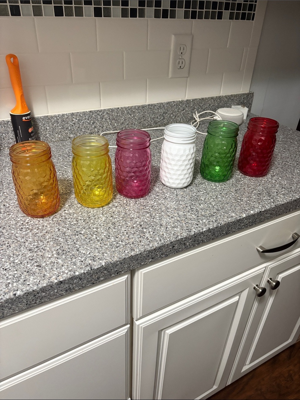 Colored Glass Mason Jar Set - Assorted Colors